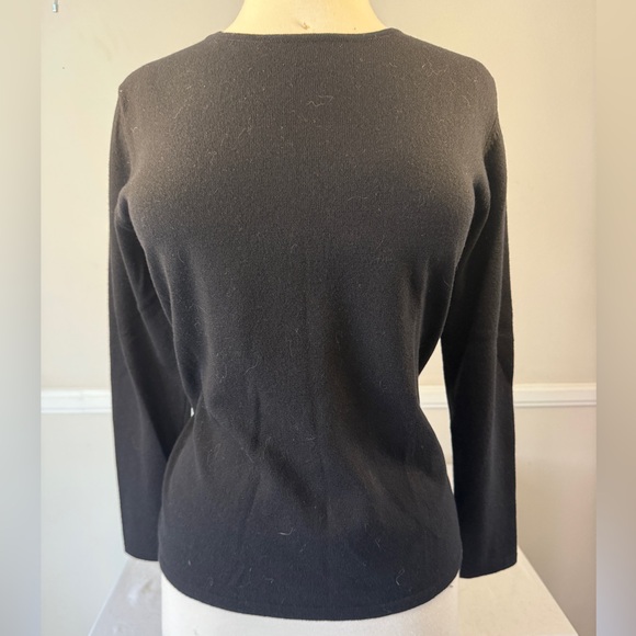 J. Crew Cozy, Fuzzy, Black Cashmere Sweater, crew Neck. Women’s L. - Picture 4 of 9